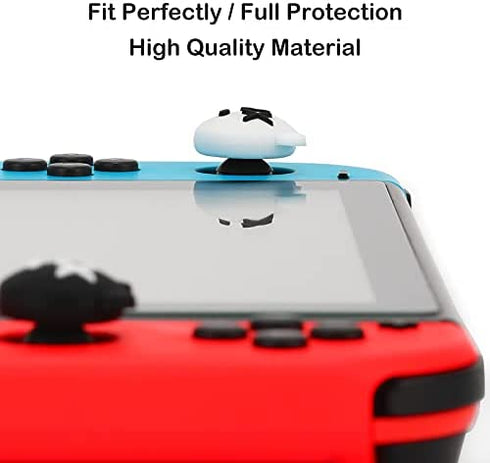 Owngen Cute Thumb Grip Caps for Nintendo Switch / Lite / OLED, Kawaii Magic Moon Joy-Stick Button Stick Cover 3D Analog Ergonomic Cap for NS Controller Joy-Cons (Black&White)