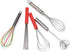 Flat Whisk Silicone Handle Non Slip 10" - 5 Wires Whisk with 10 Heads for Kitchen Cooking Color Red by Jell-Cell