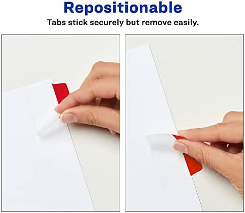 Avery Multiuse Ultra Tabs, 2" x 1.5", 2-Side Writable, Red/Blue/Green, 48 Repositionable Tabs (74757)