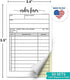 321Done Order Form Pad, 3.4x5.5 Handheld 2-Part Carbonless, Made in USA, Carbon Duplicate Copy Sales Receipt Form, Invoice Booklet, Cute for Small Boutique Business (50 Sets) White/Yellow