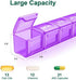 TookMag Extra Large Pill Organizer 7 Day, XL Daily Pill Cases Weekly Pill Box, Oversize Daily Medicine Organizer for Pills / Vitamin / Fish Oil / Supplements (Purple)