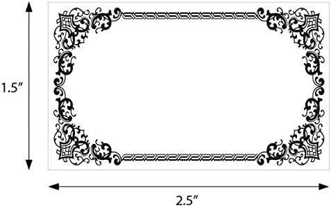 40 Decorative Rectangle Write-On Labels for Bottles & Jars, 2.5 x 1.5 Inches, White Matte Finish (MCST))