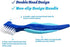 Premium Hard Denture Brush Toothbrush, Cleaning Brush, Multi-Layered Bristles & Portable Denture Double Sided Brush, Denture Care(Pack of 3)