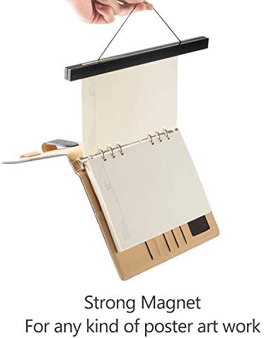 Radezon 18 inch Wide Magnetic Poster Hanger Frame, 18x24 18x12 18x28 Wood Frame for Posters, Prints, Photos, Pictures, Maps, Scrolls, and Artwork - Wall Hanging Wooden Frame
