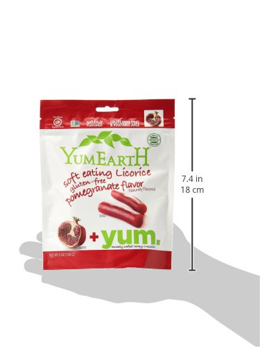 YummyEarth Organics Soft Eating Licorice, Pomegranate, 5 Ounce (00268674)