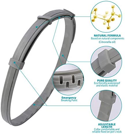 Flea and Tick Collar for Cats,8 Month Flea and Tick Treatment and Prevention for All Sizs Cats,Adjustable and Waterproof,100% Natural Ingredients,Include Tick Removal Tools,2 Pack