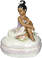 Cosmos 10599 Fine Porcelain African American Ballerina on Purple Box, 3-5/8-Inch