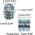 HOWDIA 1"/25.4mm Diameter Connectors for Coarse Thread 0.047"/ 1.2mm Thick Wire Shelving Parts, Wire Shelf Unit Accessories Replacement, Post Extension Kit for Wire Storage Shelves Metal Rack, 4 Pack