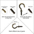 FEED GARDEN Cup Screw Hooks 5/8" Metal Ceiling Hooks 50 Pack Heavy Duty Rubbed Bronze Steel Cup Hooks for Coffee Cup,Tea Cup,Plants,Lights,Hooks for Outdoor/Indoor