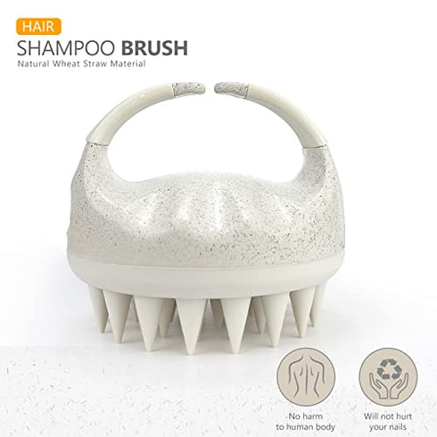 Sndyi Scalp Massager Shampoo Brush, Scalp Scrubber with Soft Silicone Bristles, Scalp Exfoliator for Dandruff Removal, Scalp Massager for Hair Growth, Wet Dry Hair Brush for Scalp Care
