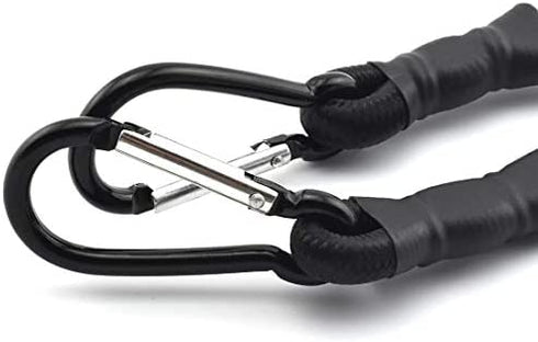 SDTC Tech 18 Inch Bungee Cord with Carabiner Hook | 4 Pack Superior Latex Heavy Duty Straps Strong Elastic Rope Locks onto Anchor Points of Luggage Rack/Cargo/Camping/RV/Hand Carts etc.