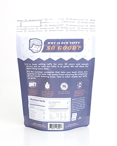 Taffy Shop Cinnamon Salt Water Taffy - Small Batch Salt Water Taffies Made in the USA - Super Soft, Sweet, Taffy Candy - Guaranteed Fresh - Gluten-Free, Soy-Free, Peanut Free - Personal (7oz) Bag