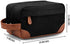Vorspack Toiletry Bag Hanging Dopp Kit for Men Water Resistant Canvas Shaving Bag with Large Capacity for Travel- Black
