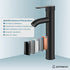Bathroom Vessel Bowl Sink Faucet Matte Black Single Handle Lavatory Vanity Mixer Bar Tap with Pop Up Drain Combo Tall Spout Single Hole Deck Mount