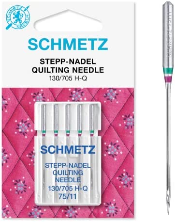 25 Schmetz Quilting Sewing Machine Needles 130/705H H-Q Size 75/11
