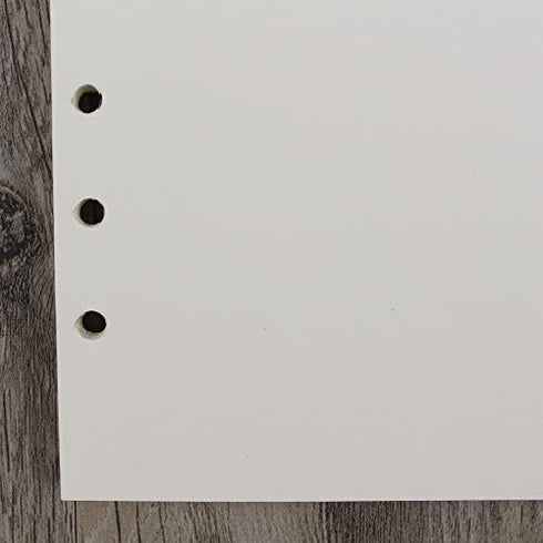 6-Ring A6 Binder/Planner Refill Paper, 6 Hole,6 3/4 x 4 1/8 Inches Refillable White Paper for Loose Leaf Binder Notebook Diary Traveler Journal Inserts, 80 Sheets/160 Pages,Blank