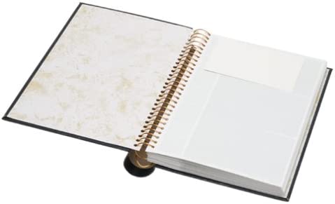 Spiral Bound Photo Album 300 Bi-Directional Memo Pockets Hold 4x6 Photos, Navy Blue