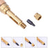 Japanese Screw Punch Screw Punch Auto Leather Tool Book Drill 6 Tips Sizes 1.5-4mm for Sewing Leather Paper Craft Adjustable Screw Hole Punch Bookbinding Tool