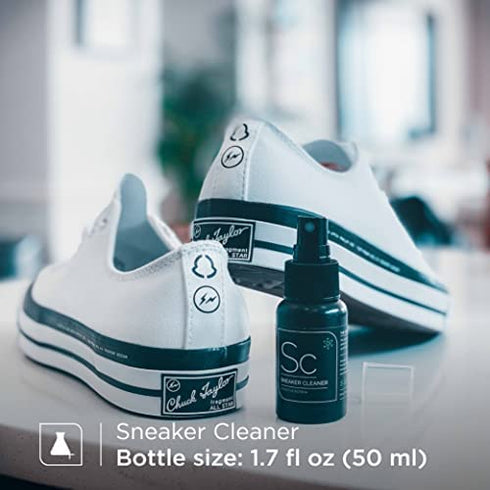Sneaker LAB Premium Shoe Care Cleaning Kit - Cleaner + Deodorizer + Protector + Premium Brush - Perfect for Most Materials - 1.7 Fl Oz Bottles
