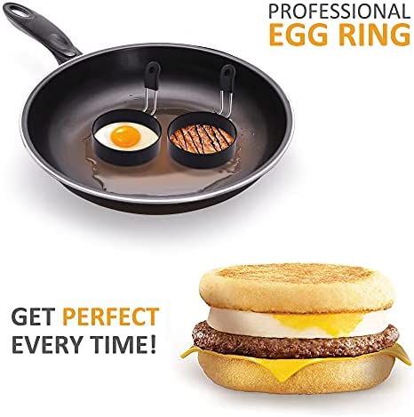Egg Rings Stainless Steel Round Breakfast Mold Tool Cooking,Round Egg Cooker Rings For Frying Shaping Cooking Eggs,Egg Maker Molds…