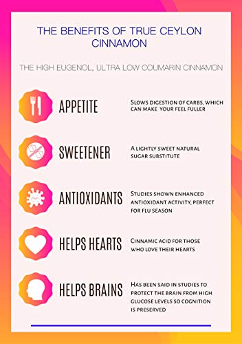 Coconut Country Living's organic Ground Ceylon Cinnamon 3.5 oz- True Raw Powdered Cinnamon Bark from Sri Lanka - Premium Grade Mild, Naturally Sweet Spice for Health & Food - Complimentary eBook
