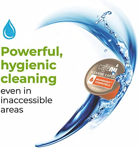 Caffenu Nespresso Machine Cleaning Capsules, Cleans Brewing Chamber and Exits through Spout, Quick and Powerful Clean, Compatible with Nespresso Originaline, Food Safe, 5 Cleaning Pods