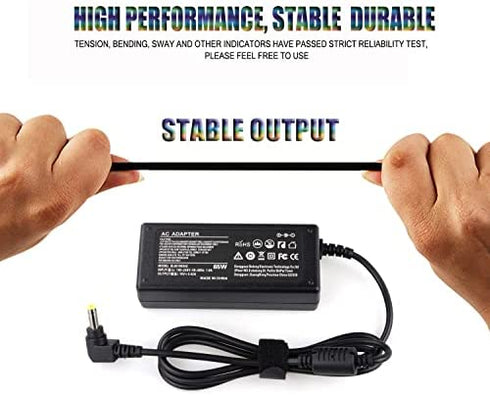 19V Power AC Adapter for HP-Pavilion 20" 21.5" 23" 23.8" 25" 27" IPS LED HD Display Monitor Series 27 27xw 27xi 27er 23es 27es 25 24ea 25xw 25bw 25xi 22cwa 23xi 23bw 20xi Power Cord Charger