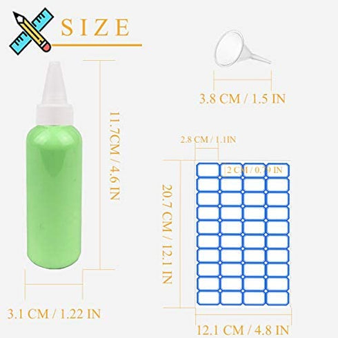 Hajoyful Squeeze Bottle 40 Pack 2oz Condiment Squeeze Bottles Small Plastic Dispense Squeeze Bottles Squirt Bottle with Extra 3 Funnel and 40 Stickers for Arts and Crafts,Glue,Cake Decorating,BBQ