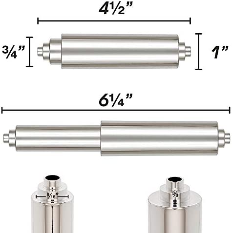 Universal Plastic Spring Loaded Toilet Paper Roll Holder Replacement , Chrome (1, Chrome)