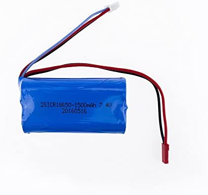 2 pcs 7.4V 1500Mah 15C JST Plug li-on Battery for HUANQI 957 948 848 Double Horse 9101 9053 MJX F45 T23 T55?Old Version? RC Car Helicopter Boat etc