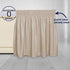 PureFit Wrap Around Ruffled Bed Skirt with Adjustable Elastic Belt - 18 Inch Drop Easy to Put On, Wrinkle Free Bedskirt Dust Ruffles, Bed Frame Cover for Queen, King and C-King Size Beds, Beige