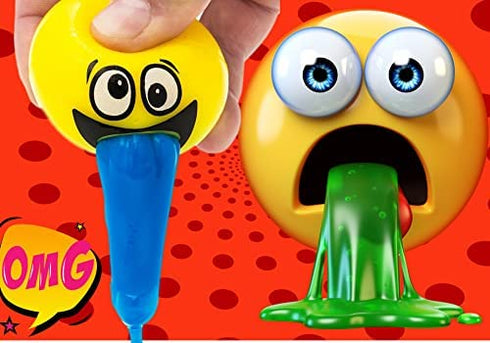 Barf-Squishy Stress Ooze Ball (6 Stress Ball Assorted) by JA-RU. Squishy Toys with Slime for Kids and Adults. Silly & Funny Squeeze Puking Vomit Toys. Party Favors Stress Relieve Toys. 5299-6p