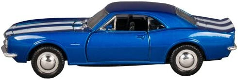KiNSMART 1967 Chevrolet Camaro Z-28 Collectible Car Toy (Blue with White Stripes)