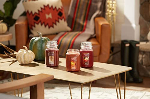 Yankee Candle Spiced Pumpkin Scented, Classic 22oz Large Jar Single Wick Candle, Over 110 Hours of Burn Time