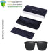 OopsMi Clip On Sunglasses Polarized Unisex Large Lightweight For Prescription Glasses (Black Lens)