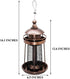 Twinkle Star Wild Bird Feeder Hanging for Garden Yard Outside Decoration, Panorama Gazebo Birdfeeder, Lighthouse Shaped (Copper Red)
