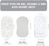 Baby Bassinet Sheet Set for Boy and Girl, 3 Pack, Universal Fitted for Oval, Hourglass & Rectangle Bassinet Mattress, Fitted Sheets Size 32 x 16 x 4 Inches, Grey-White