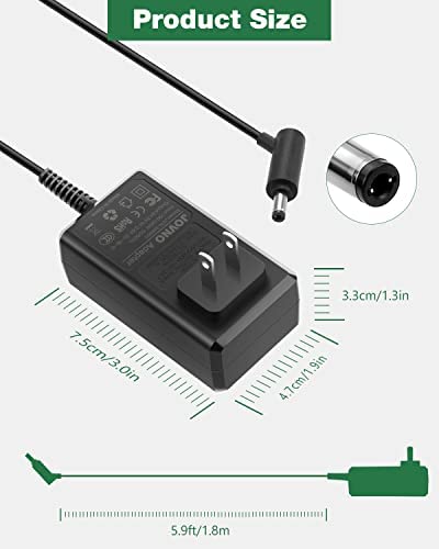 Charger for Shark Rocket Pro DK33-248080H-U Pet Pro IZ162H IZ163H IZ362H IZ363H IX140 IX141 IZ140C IZ140 IZ142 UZ145 IZ141C IZ162HC XBCHGX140 XSBT620 Stick Vac Vacuum, JOVNO 24.8V 800mA Adapter, 5.9ft