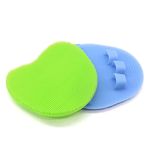 INNERNEED Silicone Body Scrubber Gentle Exfoliating Glove Shower Brush Soft Bristles - Improves Skin's Health and Beauty (Pack of 2)