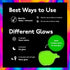 Individuall Glow in the Dark Paint - Set of 8, 20 mL Reflective Acrylic Paints for Outdoor and Indoor Use on Canvas, Walls and Ornament Painting - Blacklight Activated
