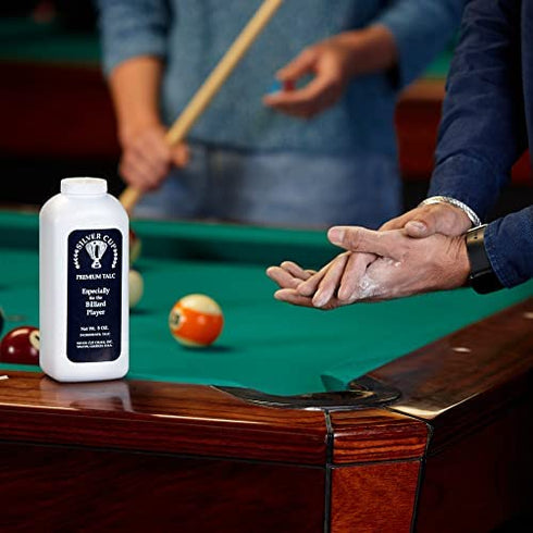 Silver Cup Billiard/Pool Premium Powder Hand Chalk, 8 Ounce Shaker Bottle