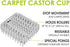 Slipstick CB420 Carpet Protector Caster Cups / Carpet Grippers for Under Furniture (Set of 4) 2-1/4 Inch - Clear Plastic