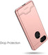Teelevo Wallet Case for Google Pixel 3, Dual Layer Case with Card Slot Holder and Integrated Kickstand for Google Pixel 3 - Rose Gold