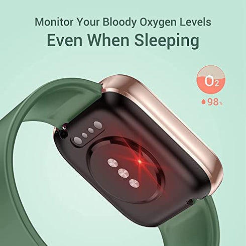 FITNIV Smart Watch, Touchscreen Fitness Tracker with Heart Rate & SpO2 Monitor, Sleep Tracking, IP68 Waterproof Pedometer Smartwatch Compatible with iPhone and Android Phones for Women Men