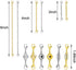 QACOWW 12 Pieces Necklace Extenders, Chain Extenders for Necklaces, Gold Jewelry Extenders, Chain Extenders for Necklace Bracelet Anklet Jewelry (Gold and Silver)