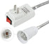 Electop E27 Socket Adapter with On/Off Switch to US Plug,Flexible Extension Lamp Bulb Holder Converter