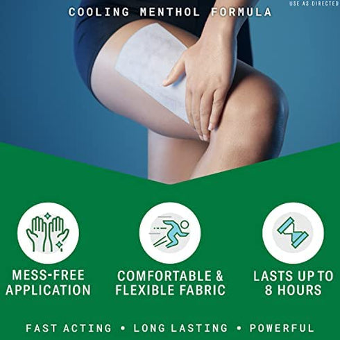 Biofreeze XL Menthol Pain Relieving Patches, 4 Patches 2 Sizes Up To 8 Hours Of Long Lasting Pain Relief Associated With Sore Muscles, Arthritis, Simple Backaches, And Joint Pain (Packaging May Vary)