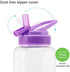 Home Tune 32oz Motivational Water Bottle with Straw & Time Marker, BPA FREE Tritan & Dustproof Flip Straw & Leak Proof & Carry Handle & Pretty Design & Easy Clean (Mermaid)