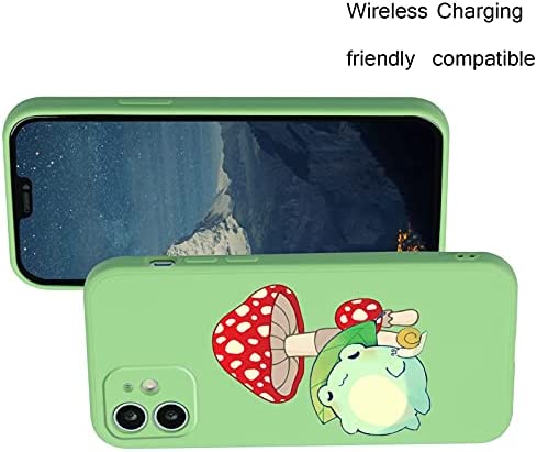 suitca Compatible with iPhone 11, Cute Frog with Mushroom Hat & Snail Phone Case, Kawaii iPhone Case with Cool Design for Girls Women Kids with Soft Slim Protective Case Cover, iphone 11 (6.1 in)