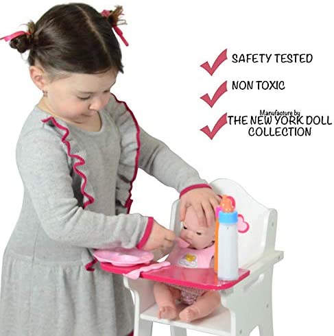 The New York Doll Collection Baby Doll Accessories, Doll Magic Bottles & Doll Feeding Set in A Bag, Multicolor
